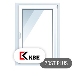 Пластиковые окна KBE ST 70 Plus, одностворчатые 900*1400